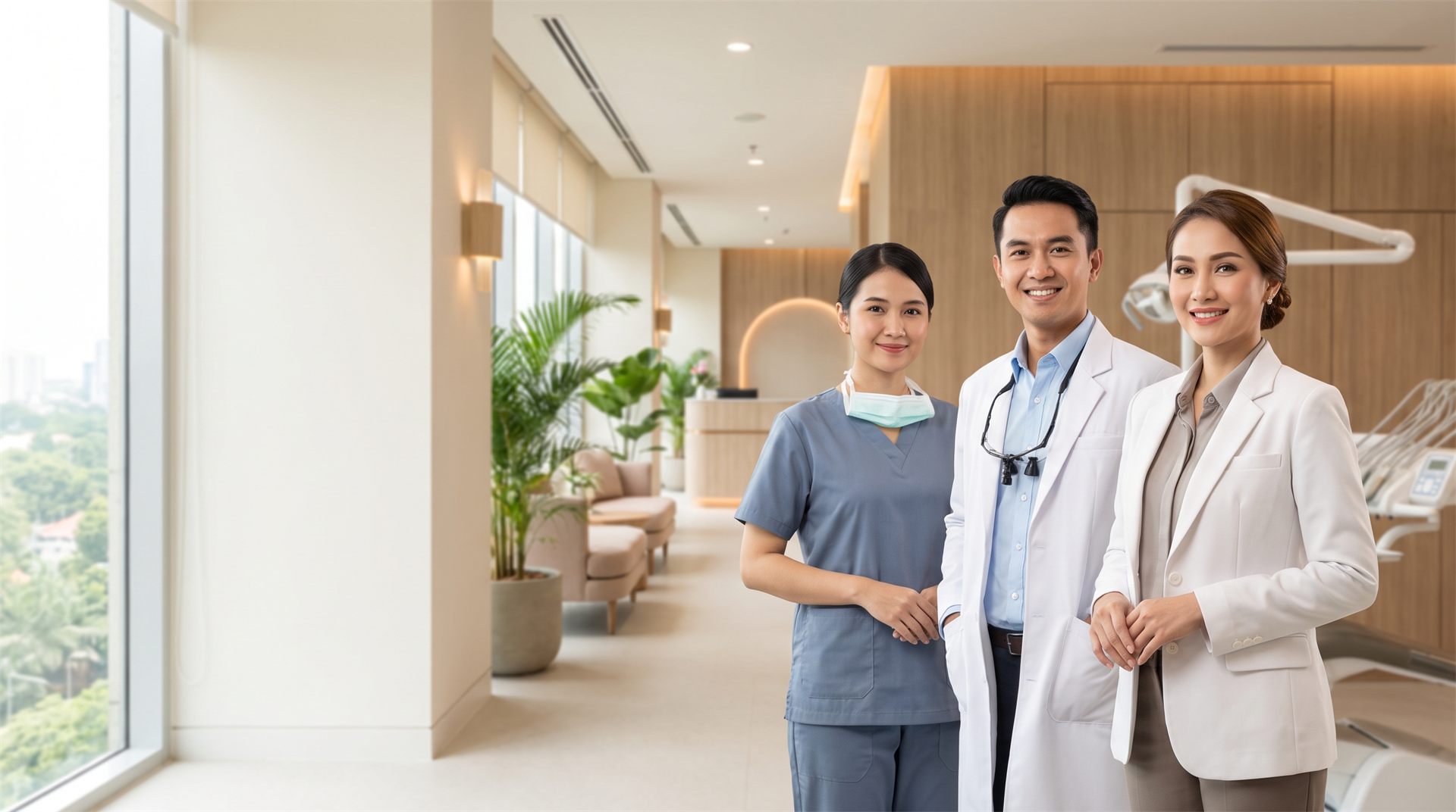 Medizinisches Team in einer Klinik in Indonesien